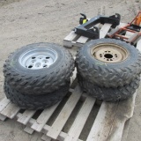 4-4 WHEELER TIRES (on 2 Polaris & 2 Arctic rims)