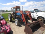 1966 FORD 3000 w/ DUAL LOADER (universal quick tach), cab, 3 pt., frt. mt. pump,  joy stick,