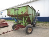 200 BUS. PARKER GRAVITY on WESTENDORF 8 T. WAGON w/ HYD. SEED AUGER,   11L X 15