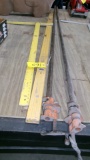 T SQUARE, LEVEL, 2-8' PIPE CLAMPS