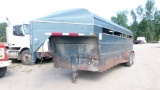 6 1/2' X 22' REAL INDUSTRIES GOOSENECK  TANDEM AXLE  STOCK TRAILER, 2 comp.