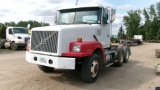 1998 VOLVO, DAY CAB SEMI , M-11 Cummins, 9 spd., spring susp., shows 363,660 miles ph. 686-5677