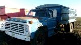 1976 FORD F-600 SINGLE AXLE w/ 15' STRONG BOX, V-8, 4 X 2, roll tarp,  , located in TRF, 686-2048