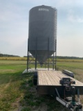 12' x 16.4' GRAIN HOPPER BOTTOM BIN on legs,  located in St. Hilaire area, ph. 964-5452