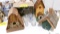 3-  HAND MADE BIRDHOUSES &  GLASS  WARE