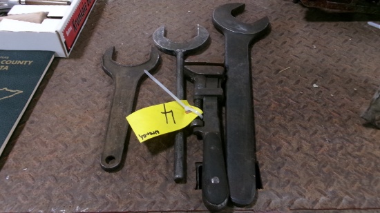 3-D-4 CAT WRENCHES & A MONKEY WRENCH