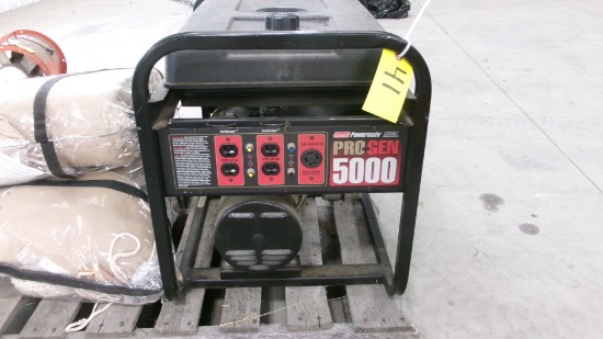 COLEMAN PRO-GEN 5000 WATT GAS GENERATOR, 120 / 240, runs ok