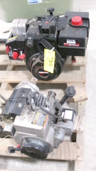 BRIGGS & STRATTON GAS MOTOR, 110 V. elec. start;   Tecumseh 8 h.p. gas eng., 110 v., elec. start