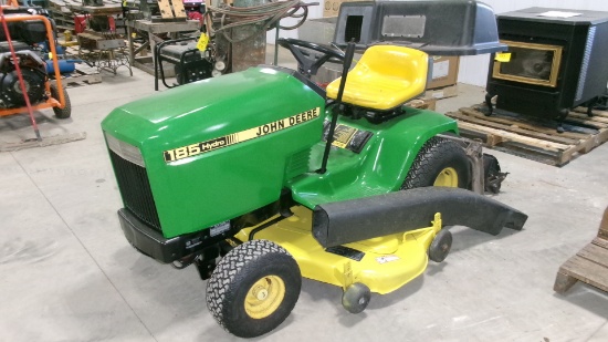 2005 JOHN DEERE 185 HYDRO 48" RIDER, power bagger, good cond., ph. 289-0407
