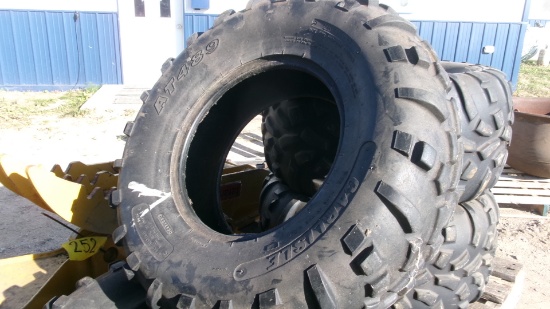 2-25 x 10-12 & 2- 25 x 11-12 4 WHEELER TIRES w / tubes