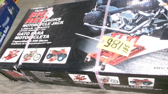 UNUSED BIG RED 1500 #  MOTORCYCLE JACK,  5 1/2"-16 1/8"