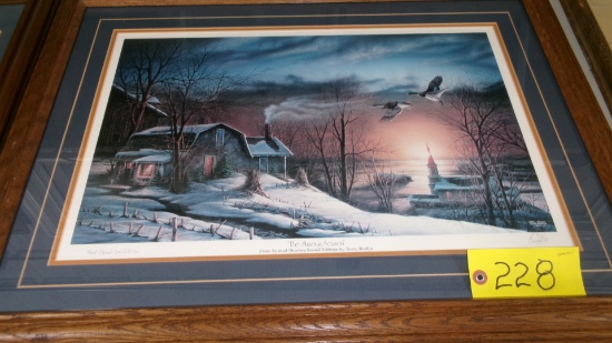 THE SHARIING SEASON, Hand signed open edition, Terry Redlin