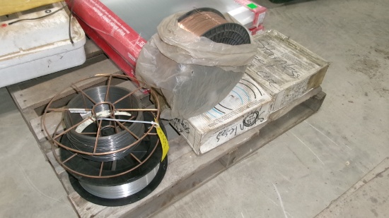 6-SPOOLS OF WELDING WIRE, stainless flux core, aluminum, & other
