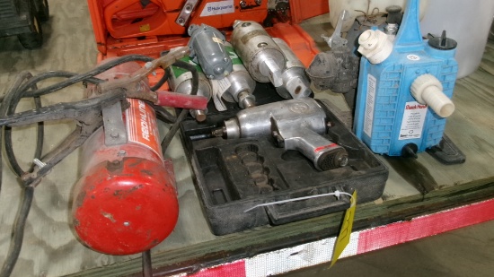 MINI GAS ENGINE, 1/2" AIR IMPACtT  REDLINE MOTOR GENERATOR (12V. Input-120 V. out put), 4-AIR CYL.