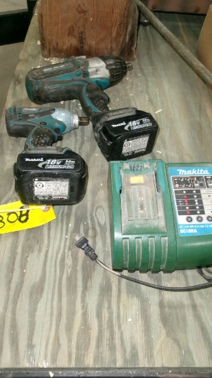 2-1/2" MAKITA CORDLESS IMPACTS w / charger, both ok