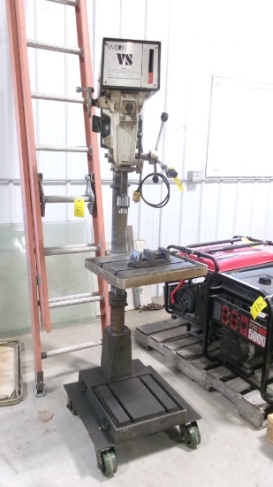 WILTON VARIABLE SPEED DRILL PRESS, 1/2" chuck, on casters