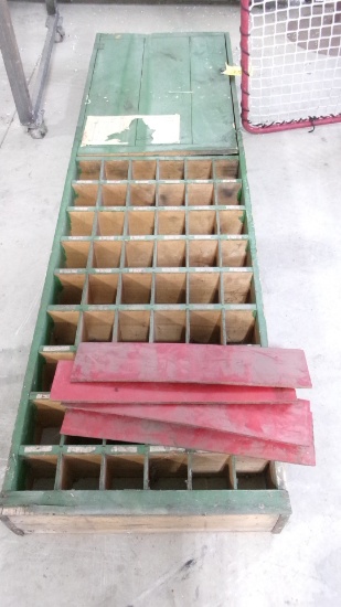 24" X 80" 54 COMPARTMENT  PARTS BIN & CABINET
