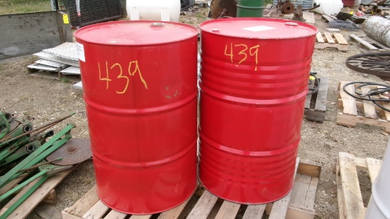 2-55 GALLON STEEL BARRELS