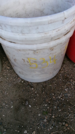 3-21" DIAMETER  X 17" DEEP PLASTIC FEED TUBS