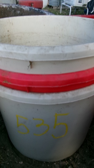 3-21" DIAMETER  X 17" DEEP PLASTIC FEED TUBS