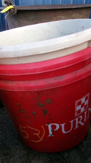 3-21" DIAMETER  X 17" DEEP PLASTIC FEED TUBS