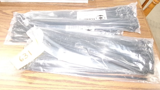 5 PACKS OF 100  (500) CLEARCO 18" ZIP TIES