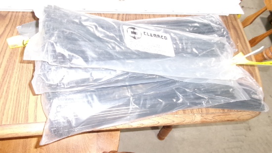 5 PACKS OF 100  (500) CLEARCO 18" ZIP TIES