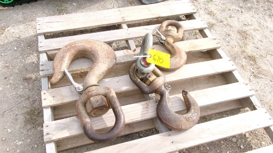 4" SWIVEL HOOK, 2 1/2" SWIVEL HOOK w / shackle, 2 1/2" SWIVEL HOOK