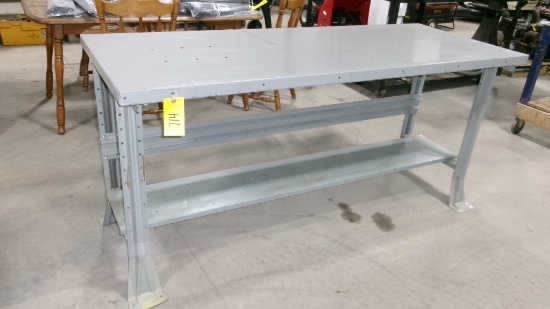 28" X 72" METAL WORK BENCH