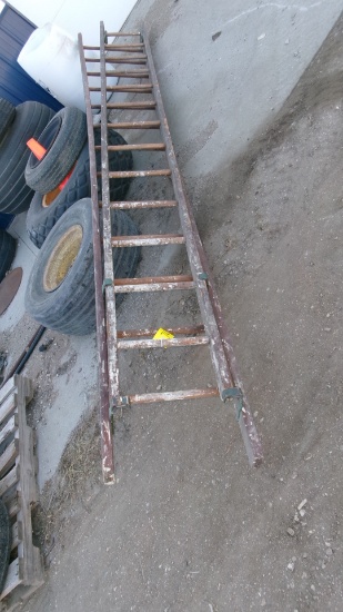 14' WOOD EXTENSION LADDER