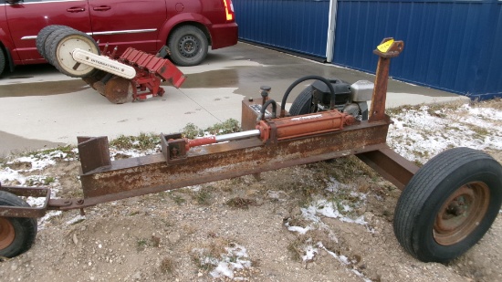 PORTABLE 5 1/2" H.P. WOOD SPLITTER, Briggs. works ok