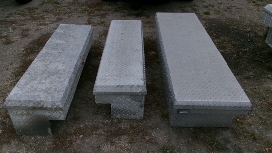 2-SIDE MOUNT  & 1  CROSS OVER PICK UP ALUMINUM TOOL BOXES