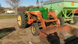 1959 JOHN DEERE 730 GAS WIDE FRONT w/ FARM HAND 225 LOADER, 3 pt., 3rd link, single hyd.  15.5 x 38