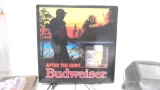 AFTER THE HUNET BUDWEISER BEER  lighted sign