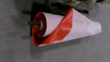 4 1/2' WIDE ROLL OF ORANGE CRUSHED VINYL ( used for Brute snowmobile seats), length unknown