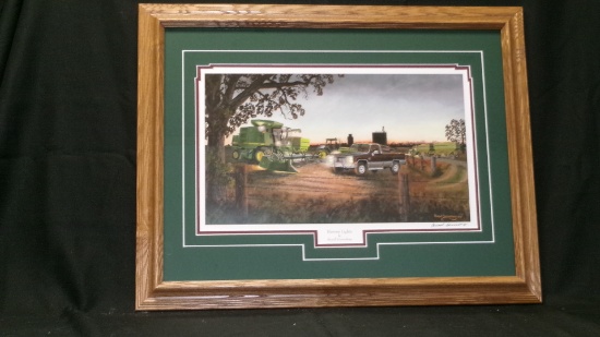"HARVEST LIGHTS" signed print by Russell Sonnenberg