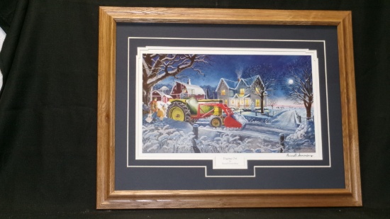 "DIGGING OUT" signed print by Russell Sonnenberg