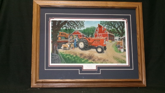 "BIG ORNAGE" signed print by Russell Sonnenberg,