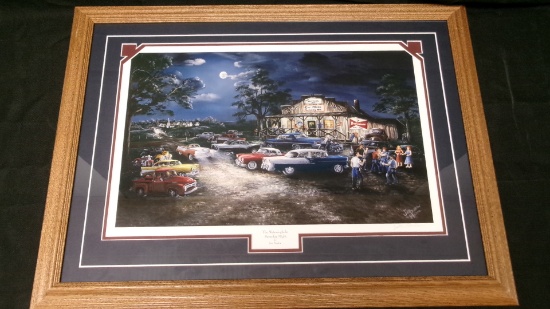 "THE WATERINGHOLE SATURDAY NIGHT" signed by artist Jan Perduw