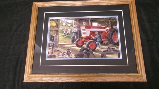 "RED POWER"  by Charles Freitag, framed picture 27 1/4" W x 21 1/4" H