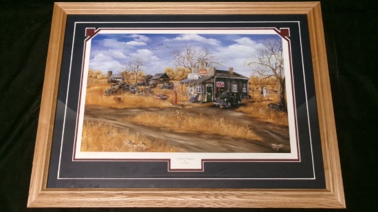 "SUNSHINE NAPPING" signed print by Jan Perdew