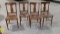 4-VINTAGE WOOD CHAIRS