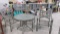 3 'DIAMETER GLASS TOP PATIO TABLE w / 4 chairs