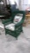 GREEN WICKER CHAIR w / pillow & cushion