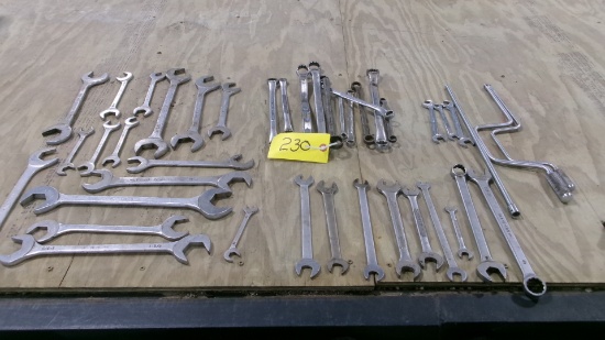 OPEN END WRENCHES (3 SNAP ON),  1/4" & 3/8" SPEEDERS, BOX END WRENCHES, & OPEN END  SET WRENCHES