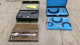 CALIPER, MITUTOYA INDICATER SET, 4 PIECE MICROMETER SET, SHAPE COPIER