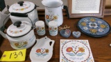 SCANDINAVIAN THEME CUPS, TEA KETTLES, SALT & PEPPERS, SPOON REST, SPOON PLAQUES