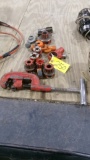 PIPE CUTTER & PIPE THREADING SET, MISC. PLUMBING FITTINGD