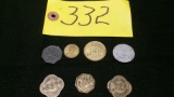 TRADE TOKENS: 2-  AMUNDSON & LEE MERC., NEWFOLDEN, 10 & 25 cent;  GRYGLA COOP, 25 cent, EGF