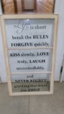 3-WALL DECORATIONS w/sayings on them